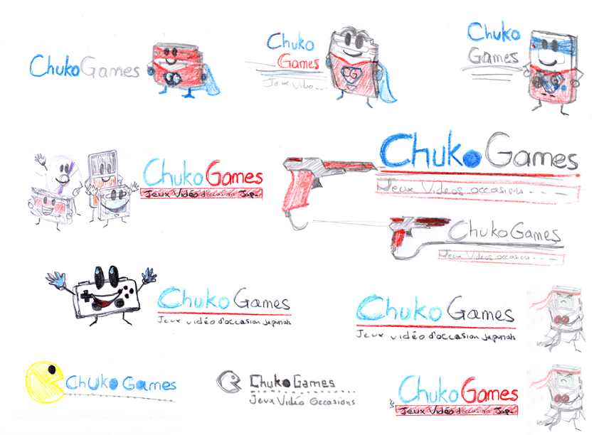 esquisses logo Chukogames