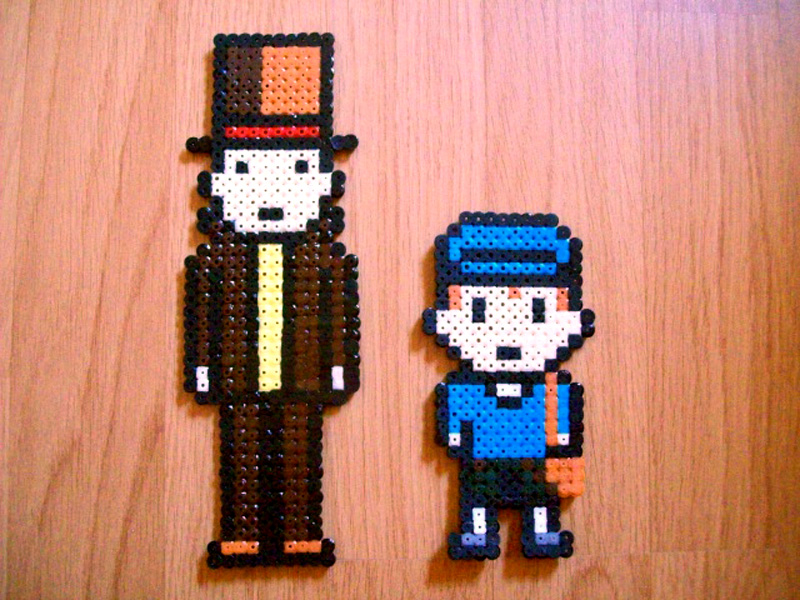 Luke et le professeur Layton de la série : Professeur Layton