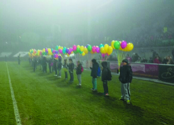 Laché de ballon pour le Télethon de décembre 2016.