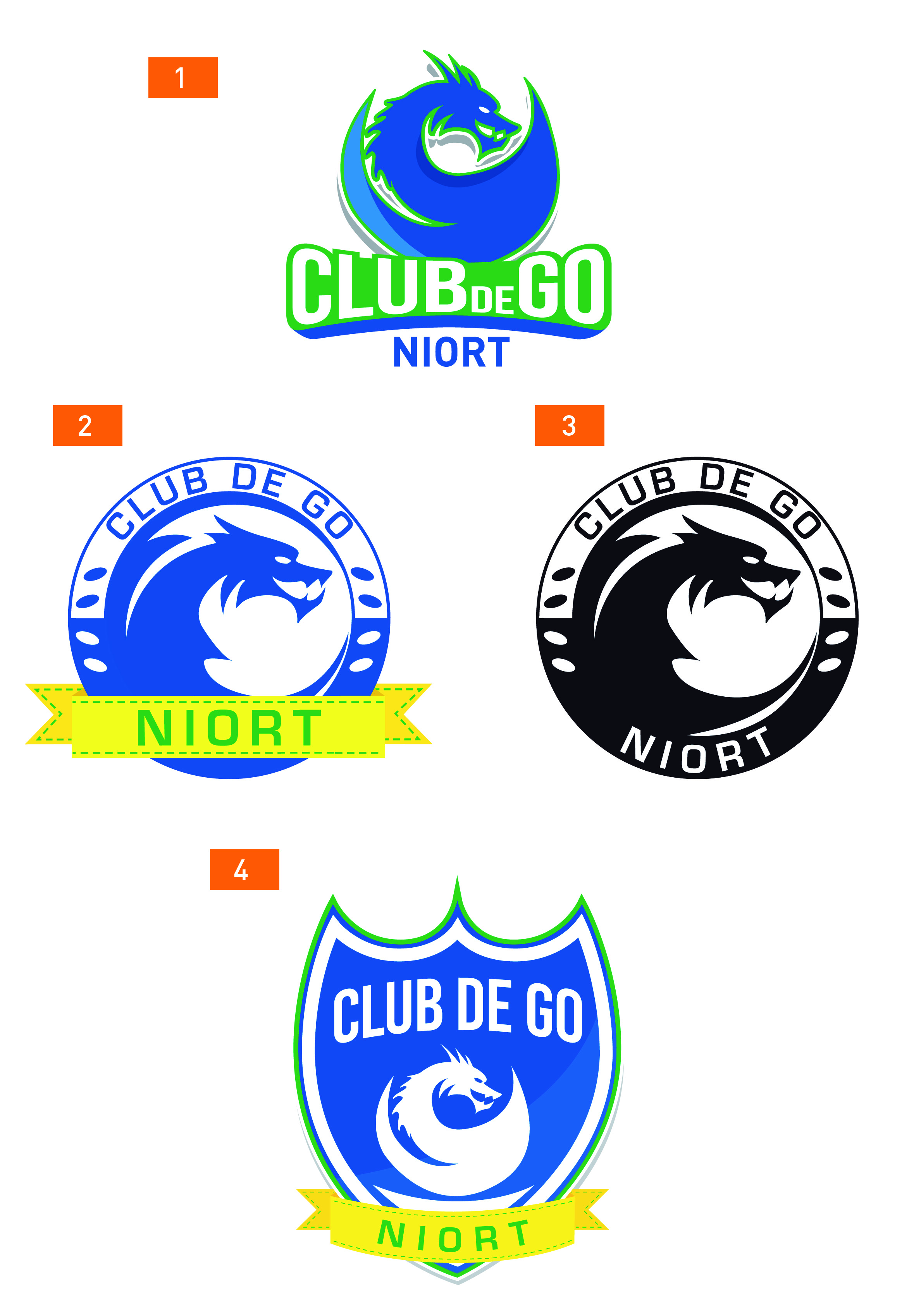 Propositions de logos pour le Club de Go de Niort