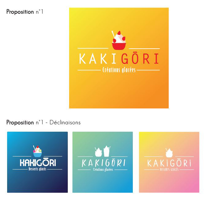 Première proposition de logotype pour Kakigori