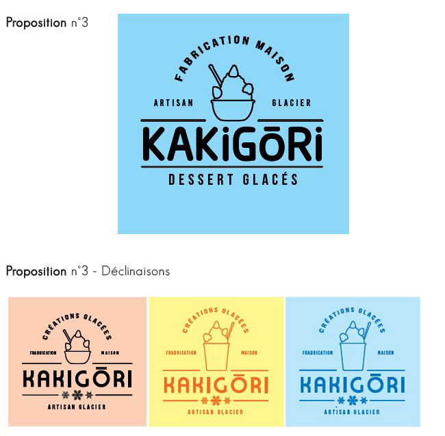 Troisième proposition de logotype pour Kakigori