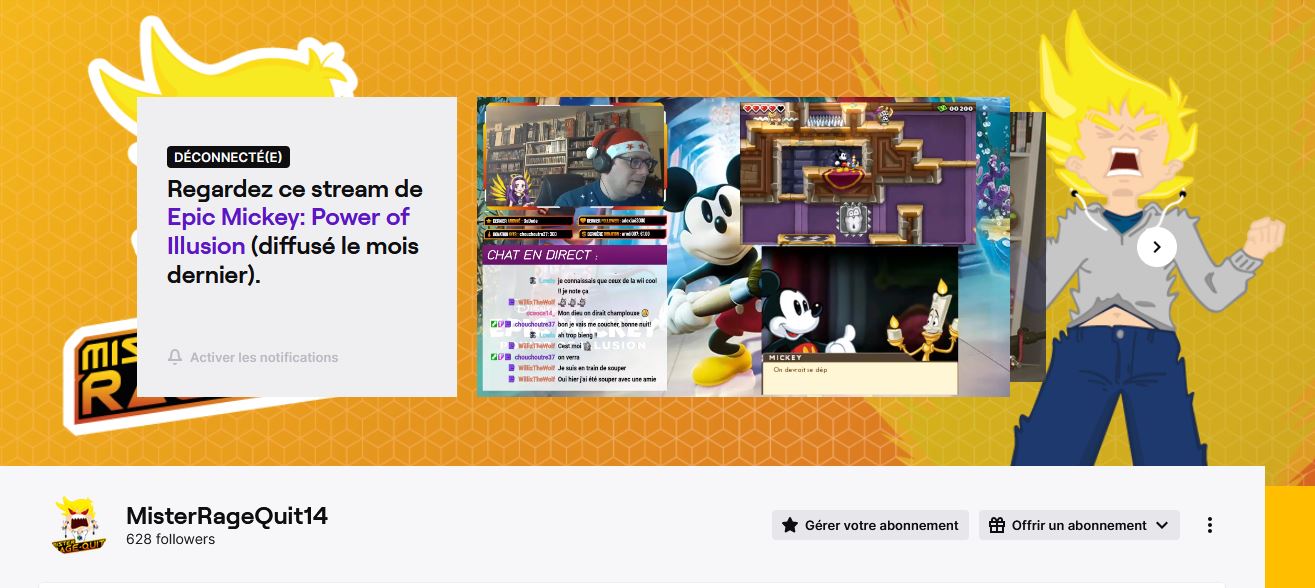 Bannière chaine Twitch