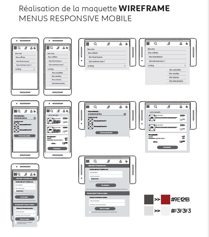 Wireframe mobile