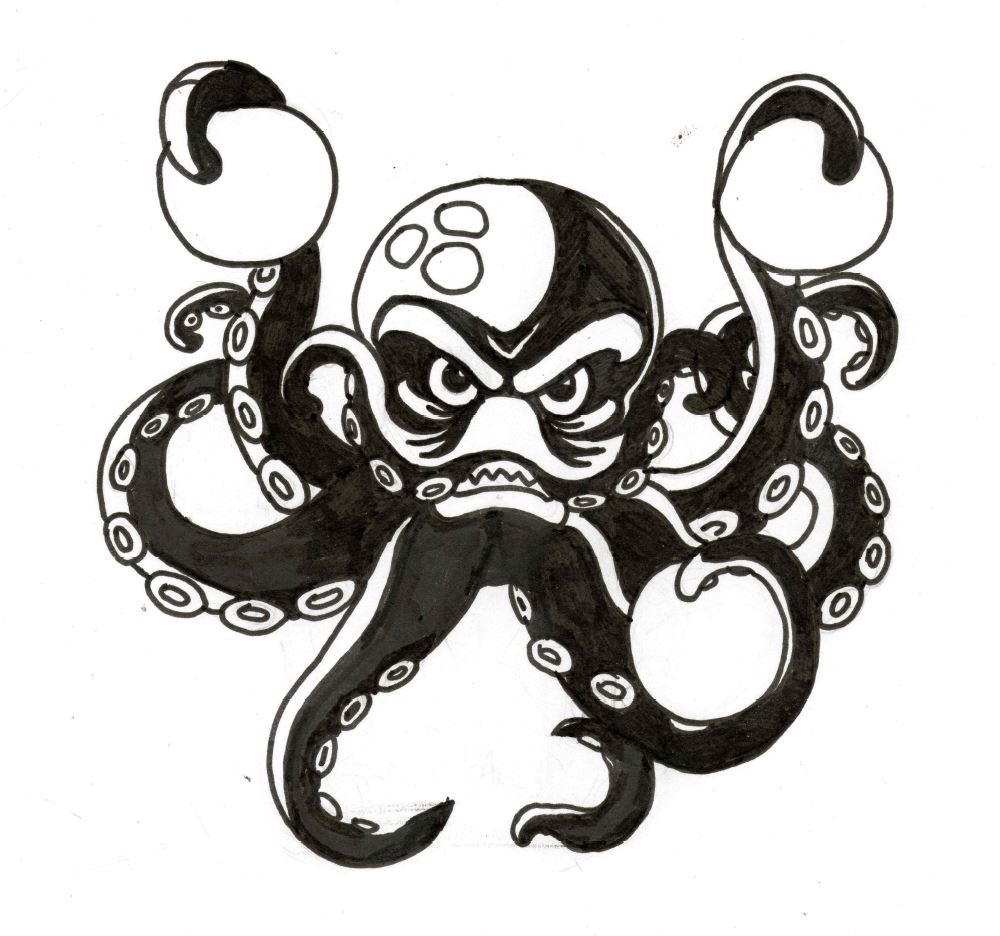 Esquisse du Kraken réalisé par Clément